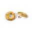 Fashion Gold Ring Stainless Steel Gold Plated Round Hollow Ring