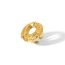 Fashion Gold Ring Stainless Steel Gold Plated Round Hollow Ring