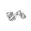 Fashion Silver Stainless Steel Geometric Pleated Earrings