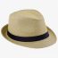 Fashion White Papyrus Patch Roll-hem Sun Hat