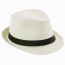 Fashion White Papyrus Patch Roll-hem Sun Hat