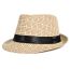 Fashion Black Straw Plaid Large Brim Sun Hat