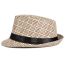 Fashion Black Straw Plaid Large Brim Sun Hat