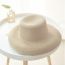 Fashion Milky White Flat Top Large Brim Sun Hat