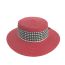 Fashion Claret Straw Flat Sun Hat