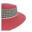 Fashion Pink Straw Flat Sun Hat