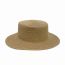 Fashion Caramel Straw Flat Top Large Brim Sun Hat