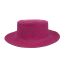 Fashion Red Straw Flat Top Large Brim Sun Hat