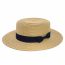 Fashion Orange Flat Top Large Brim Straw Sun Hat