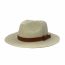 Fashion Brown Straw Double Belt Buckle Sun Hat