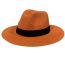 Fashion Orange Straw Large Brim Sun Hat