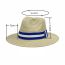 Fashion Milky White Color Block Web Straw Sun Hat