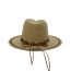 Fashion Navy Blue Metal Leaf Straw Large Brim Sun Hat