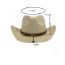 Fashion Khaki Metal Leaf Straw Curled Sun Hat