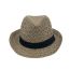 Fashion Linen Sun Hat Curled Tapered Men's Straw Sun Hat
