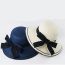Fashion Khaki Straw Bow Foldable Sun Hat