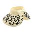 Fashion Milky White Leopard Print Straw Hat