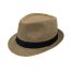 Fashion Camel Linen Rolled Hem Sun Hat