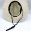 Fashion White Straw Drawstring Large Brim Sun Hat