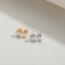 Fashion Hollow Round (silver) Copper Inlaid Zirconium Round Stud Earrings