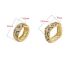 Fashion Gold Copper Diamond Round Ring