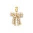 Fashion 6# Copper Diamond Bow Pendant