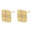 Fashion 7# Gold Plated Copper Bow Earrings With Diamonds