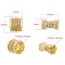 Fashion 4# Gold-plated Copper Inlaid With Zirconium Small Waist Diy Spacer Beads