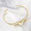 Fashion Gold Bracelet Gold-plated Copper Glossy Twist Bow Bracelet