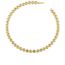 Fashion Gold Necklace Gold Plated Copper Round Necklace With Zirconium