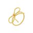 Fashion Golden 2 Copper Twist Bow Open Ring