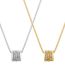 Fashion White Gold Necklace Gold Plated Copper Round Necklace With Diamonds