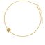 Fashion Gold Necklace Gold Plated Copper Round Necklace With Diamonds