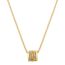 Fashion Gold Necklace Gold Plated Copper Round Necklace With Diamonds