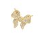 Fashion Golden 3 Copper Inlaid Zirconium Bow Pendant