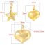 Fashion Gold 30*32mm Gold-plated Copper Glossy Love Pendant