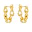 Fashion 1 Pair Of Gold Gold-plated Copper Chain Earrings