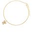 Fashion Gold Copper Inlaid Pearl Bow Necklace