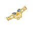 Fashion Golden Blue Diamond Copper Inlaid Gold Inlaid Zirconium Bow Diy Closing Buckle
