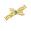 Fashion Golden Green Diamond Copper Inlaid Gold Inlaid Zirconium Bow Diy Closing Buckle