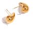 Fashion Gold Stainless Steel Plated Water Drop Earrings