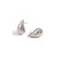 Fashion Silver Stainless Steel Plated Water Drop Earrings