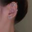 Fashion Ear Hook-silver-left Ear Copper Diamond Cat Ear Clip