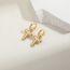 Fashion Cross Copper Diamond Cross Earrings