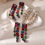 Fashion Color Alloy Diamond Geometric Earrings (Alloy + Rhinestone)