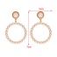 Fashion White Alloy Pearl Pendant Round Earrings (Alloy+pearl)