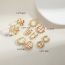 Fashion Bamboo Knot Copper Inlaid Zirconium Round Earrings