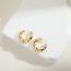 Fashion Bamboo Medium Size (silver) Gold-plated Copper Geometric Earrings