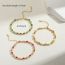 Fashion Pink Gold-plated Copper With Zirconium Oil Drop Eye Bracelet