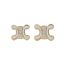 Fashion Gold Copper Inlaid Zirconium Shell Arc De Triomphe Earrings